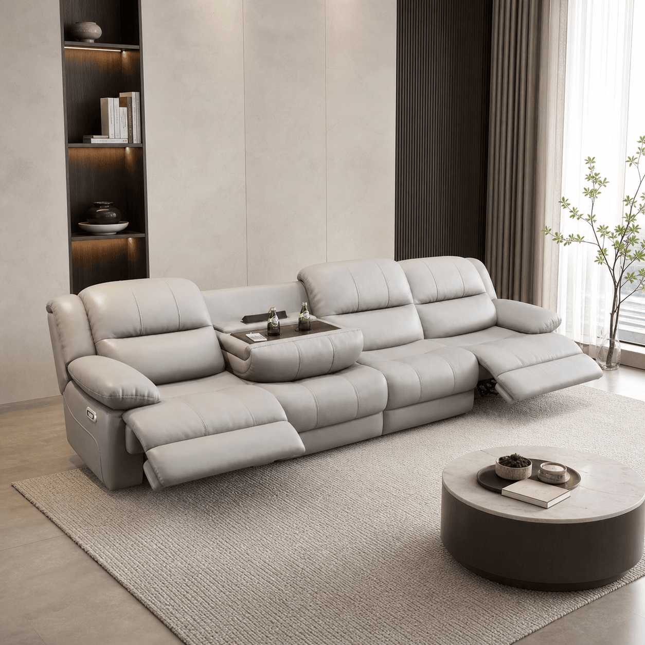Wall-Hugger Power Recliner Sofa